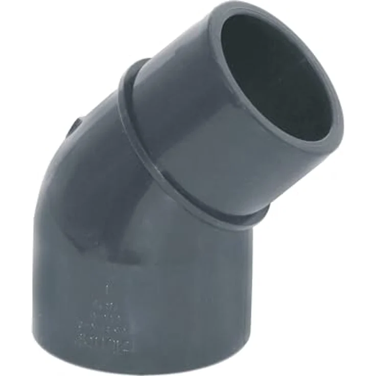 HAF PVC Fittings Winkel 45° reduziert, 40mm x 32/40mm, Klebemuffe x Klebemuffe/Klebestutzen, graues PVC-U, PN16 für Rohr, hohe Witterungsbeständigkeit – Bild 1