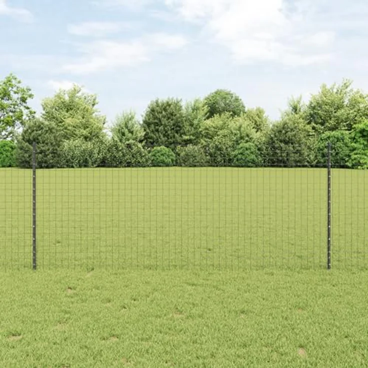 vidaXL U-Kanal Zaunpfosten, 10 Stück, grau, 100 cm, robustes Stahlmaterial für Außenbereich – Bild 2