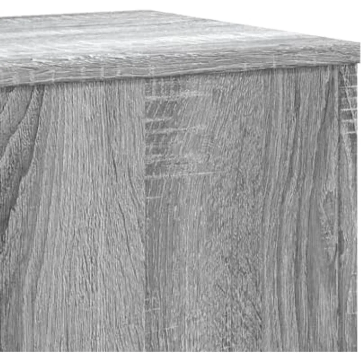 vidaXL Blumenständer Pflanzenständer Grau Sonoma 33x33x100 cm Holzwerkstoff, Stabile Oberplatte und Zeitloses Design – Bild 7