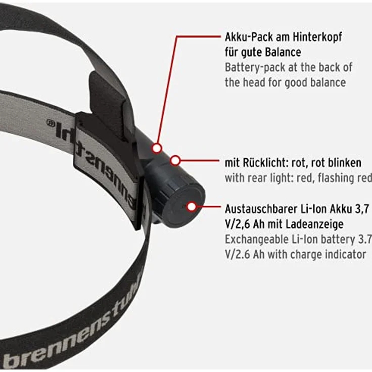 Brennenstuhl LuxPremium LED Akku CRI Kopflampe SL 350 AFT (350lm, IP44, wählbarer Lichtfarbe, LED Stirnlampe mit Sensor, bis zu 40h Leuchtdauer) – Bild 3