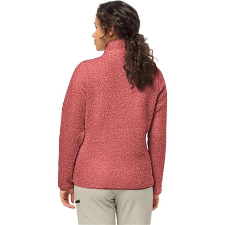 Jack Wolfskin Fleecejacke HIGH CURL JACKET W, Damen Arbeitsjacke in warmem SHERPA FLEECE, schwarz – Bild 2