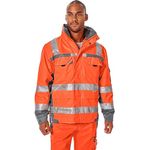 Winter-Warnschutz Parka orange/grau, Gr. 2XL - PKA Klöcker