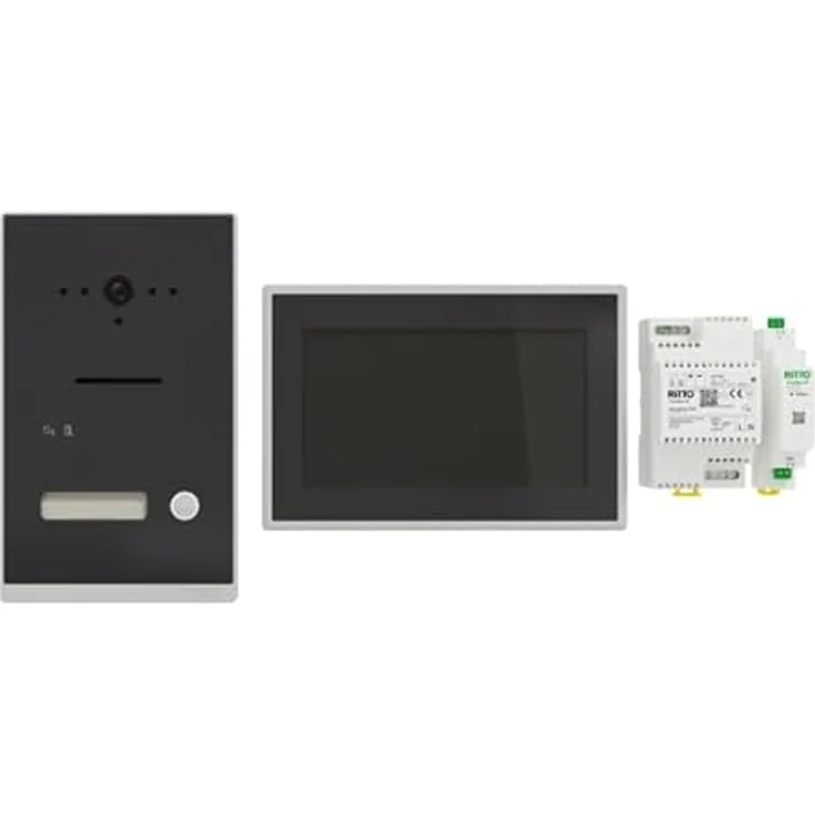 Ritto Listo TwinBus IP Video Einfamilienhaus-Set, Unterputz, Schwarz (RGE2094150) – Bild 2