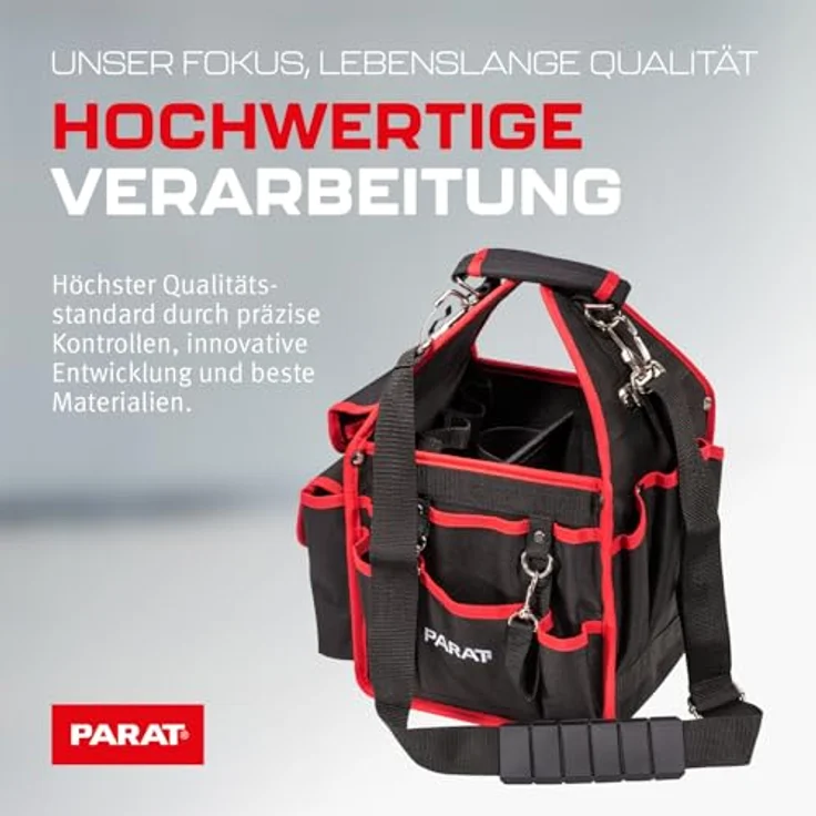 Parat BASIC Tool Softbag S, Werkzeugtasche unbestückt mit 21 Steckfächern, robustem Nylonmaterial, farblich neutral – Bild 3