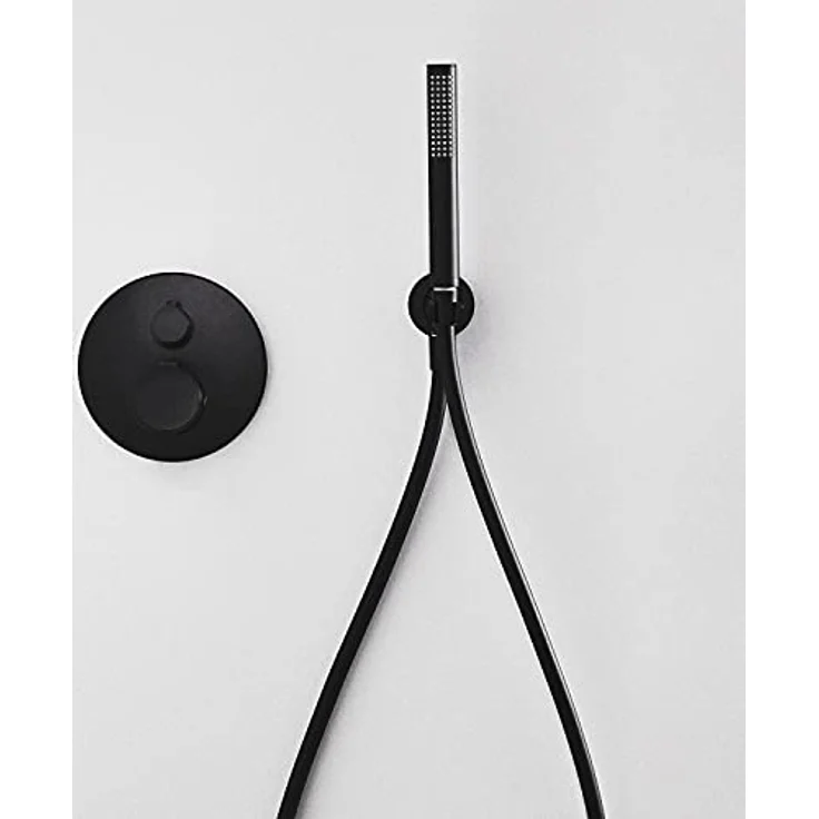 Ideal Standard Idealrain Round Wandhalter für Handbrause und Brauseschlauch G1/2, runde Rosette, Silk Black BC807XG – Bild 4