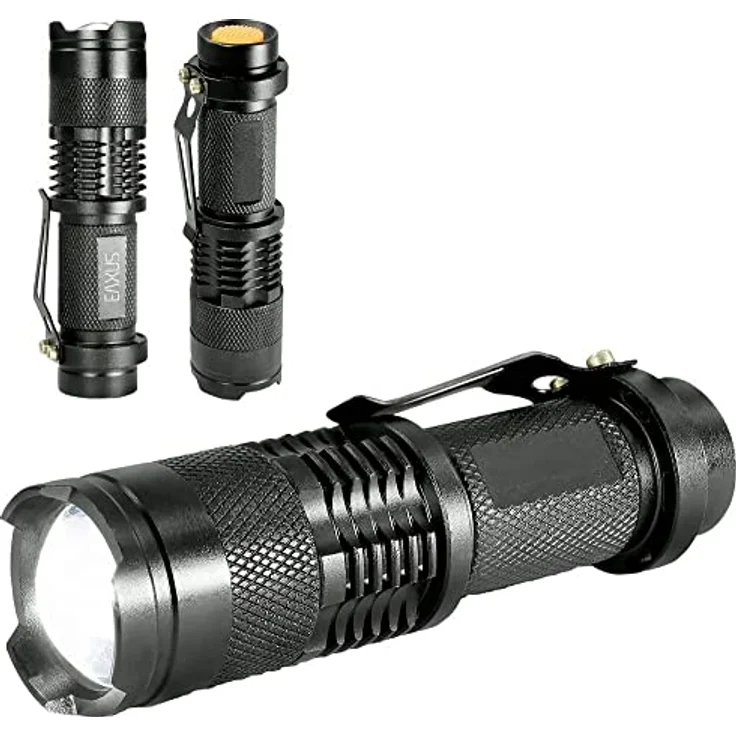 Eaxus® LED Taschenlampe Glow-X - Profi Minitaschenlampe mit Clip, extrem hell – Bild 1
