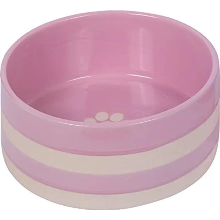 Nobby 82435 Keramik Napf Strio rosa/Creme; Ø 21,0 x 8,5 cm, 2,00 l