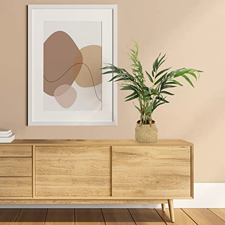 hjh OFFICE Kunstpflanze CHAMAEDOREA Bergpalme mit Korb, Höhe 65 cm, Zimmer Dekopflanze künstlich, 871014 – Bild 5