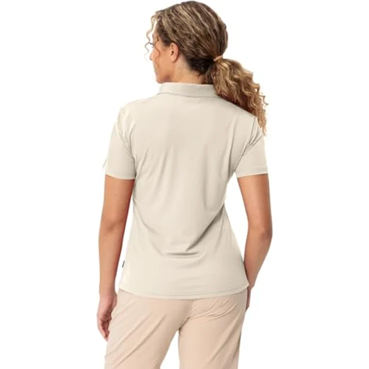 Vaude Essential Polo Shirt, Damen, Beige, Leichtes, atmungsaktives Material, geruchshemmend, Regular Fit – Bild 4