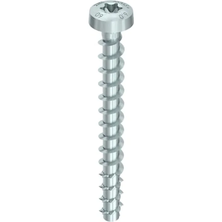 Heco MULTI-MONTI®-plus Befestigungsanker, 7,5 mm Durchmesser, 60 mm Länge, 50 Stück, verzahnte Funktionsspitze, AGM-3 (galZn) farblos