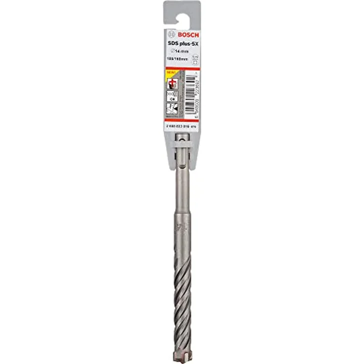 Bosch SDS-plus Hammerbohrer pro 5X, ø 14 mm, Arbeitslänge 100 mm, für präzise Arbeiten in Stahlbeton – Bild 2