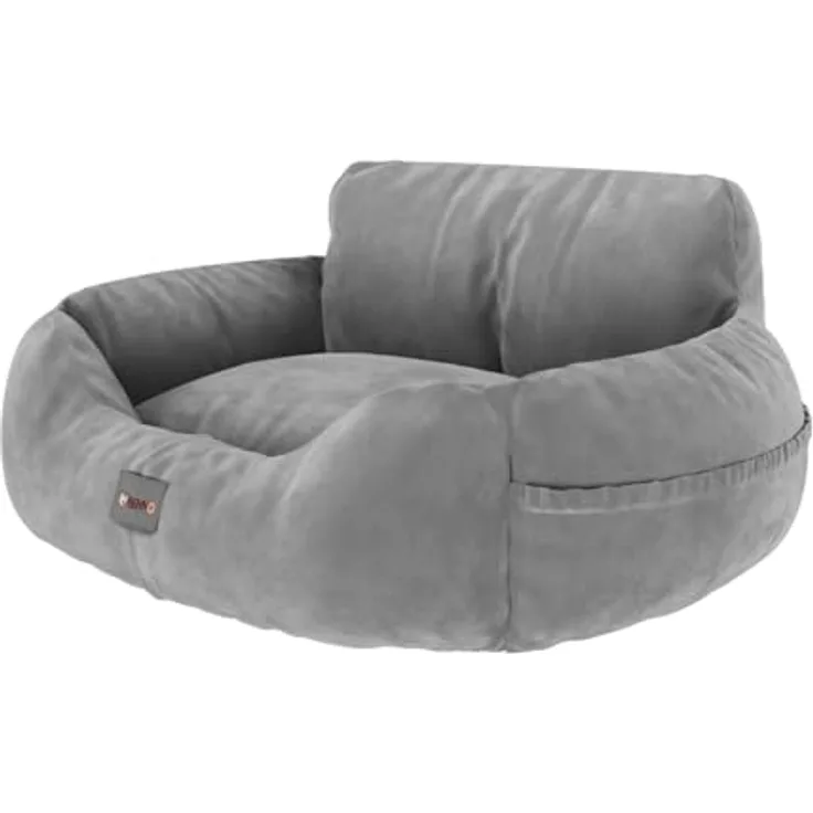 BENNO Hundesitz BUDDY Auto, quadratischer Autositz in Anthrazit, waschbar, rutschfest, 55x45x30 cm, Polyester