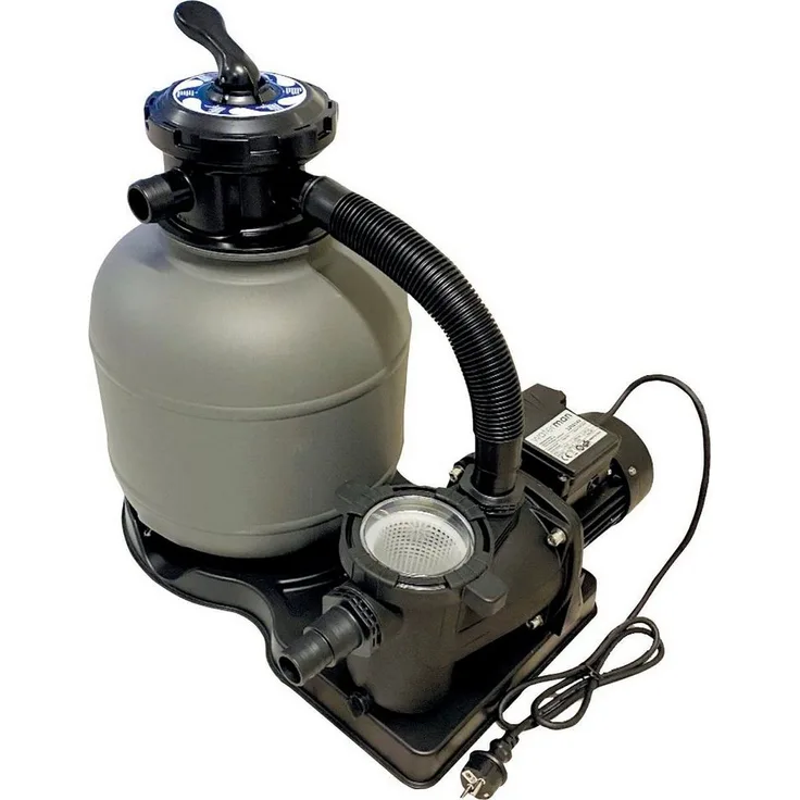 KWAD Sandfilteranlage SH 8, max. Pumpenleistung 14 m³/h, Filterleistung 8 m³/h, grau/schwarz, für Pools bis 40.000 Liter