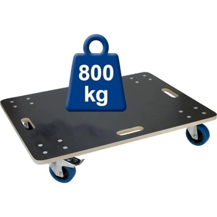 ecd germany Transportroller mit 2x Feststellbremse, 60x80 cm, belastbar bis 800 kg – Bild 6