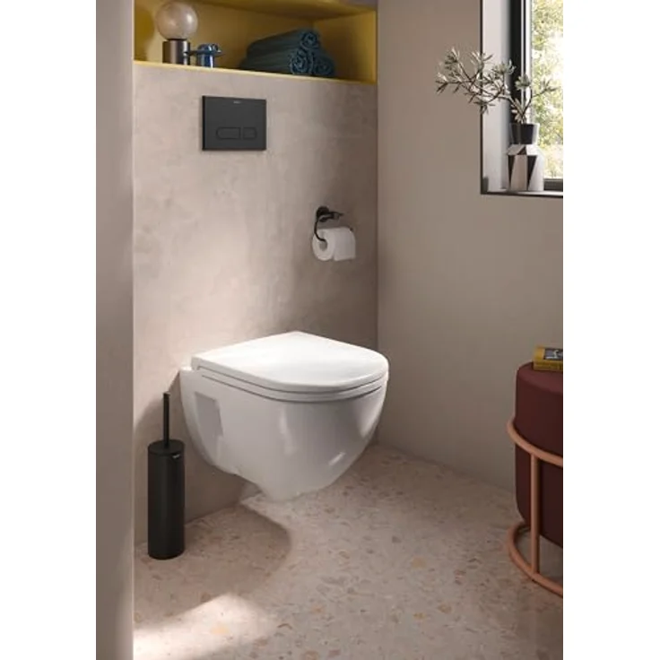 Duravit D-Code Wand-WC Compact, Tiefspüler, rimless, 370x480x360mm, Weiß Hochglanz – Bild 2