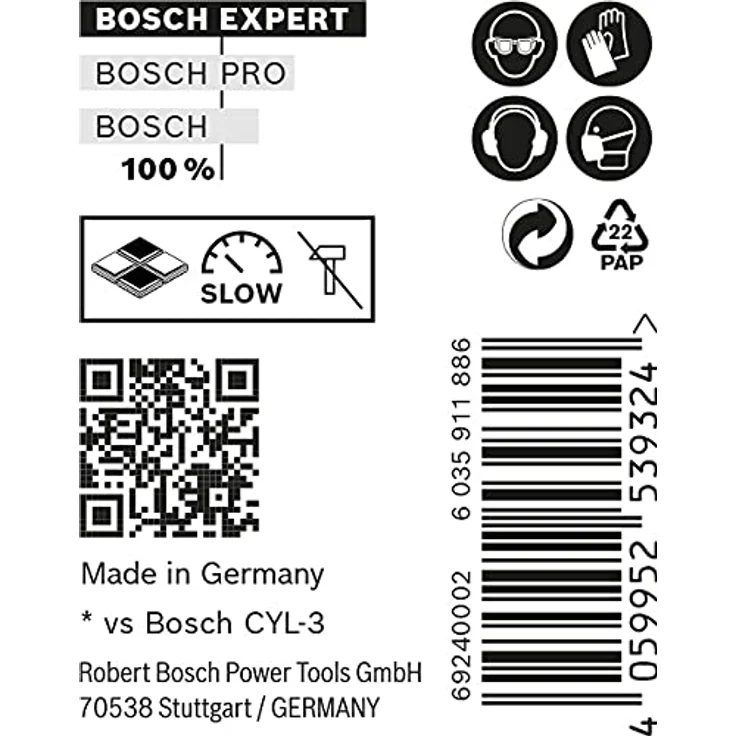 Bosch Professional Expert CYL-9 MultiConstruction Bohrer- und Bitset, Ø 6mm, 60mm Arbeitslänge, für Mauerwerk, Beton, Holz, Kunststoff und Stahl – Bild 3