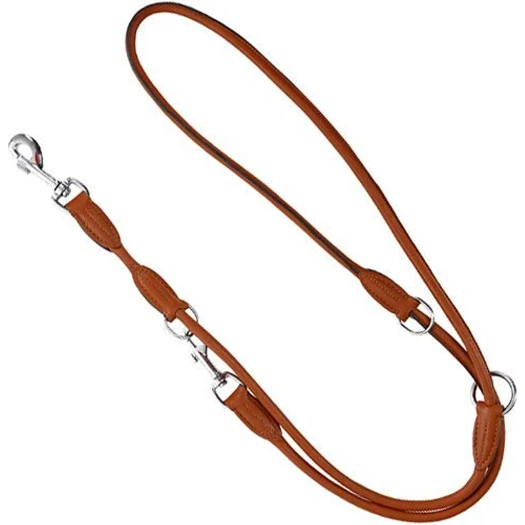 Kerbl 81098 Rundleder-Führleine Roma 200 cm, 8 mm, cognac – Bild 2