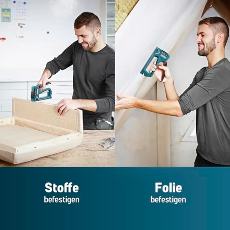 NOVUS Nagler Novus Tools J-15 Handtacker, 2-in-1 Tacker für Feindrahtklammern und Flachdrahtklammern von 4 - 10 mm, blau – Bild 6