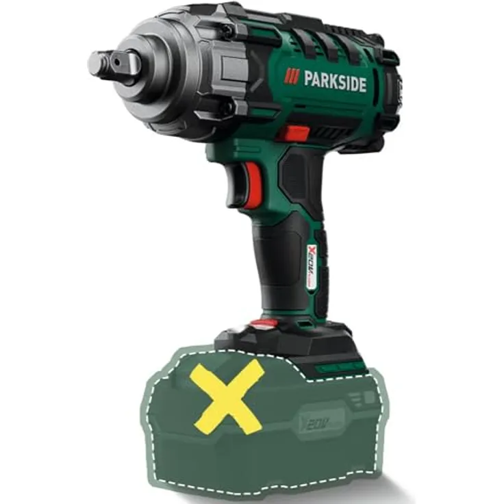 PARKSIDE® 20V Akku Kfz Drehschlagschrauber PASSK 20-Li B2, 1/2", max. 400 Nm, ohne Akku und Ladegerät, Schlagschrauber, LED-Arbeitsleuchte