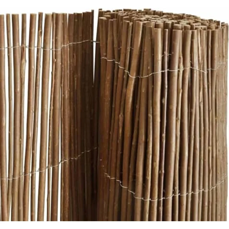 vidaXL Weidenzaun Natur 140 x 300 cm, robuster Sichtschutz aus Weide für Garten und Terrasse, moderner Outdoor-Trenner – Bild 5