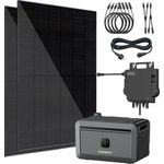 Vale Mini-PV 860-GW8-A Balkonkraftwerk, bifaziale Full-Black-Solarmodule mit 2.048 Wh Solarspeicher und App-Steuerung