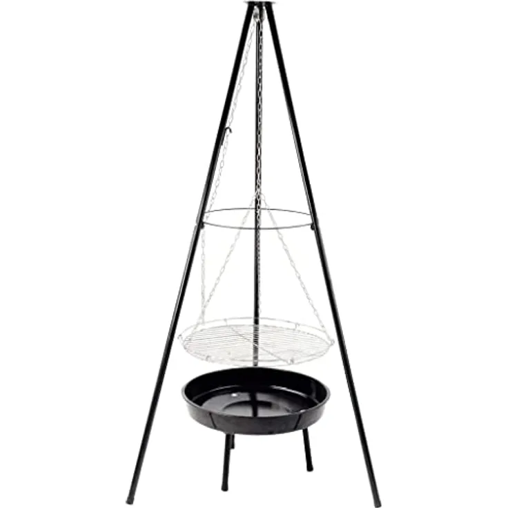 Haushalt International Dreibein Schwenkgrill Holzkohlegrill, Grillfläche 47 cm