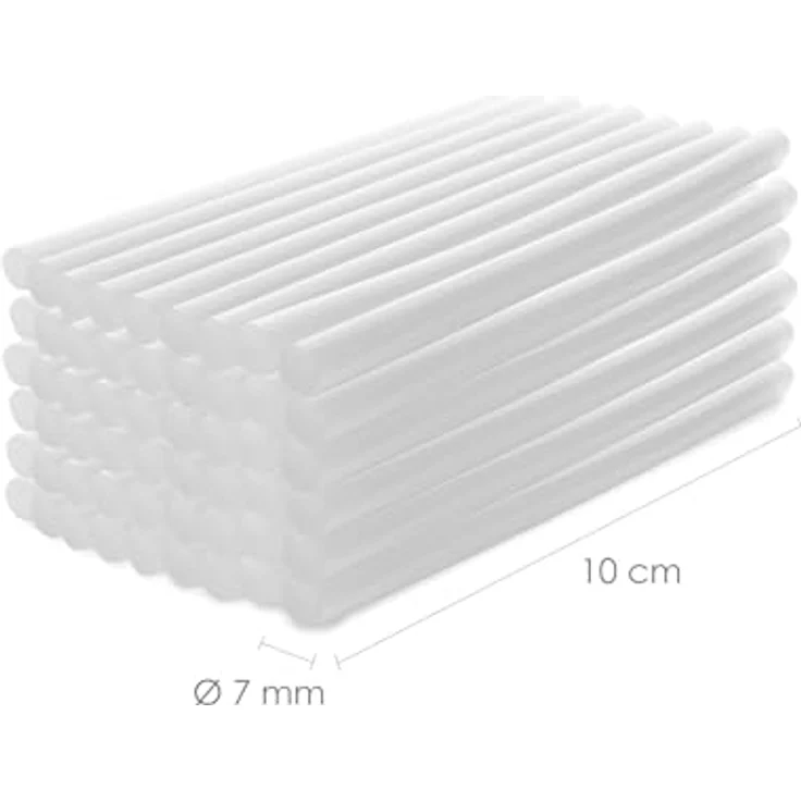 IDEA HOME Heißklebestifte, transparent, 100 x 7 mm, Universal für Heißklebepistole, 50 Stück, geruchlos, hohe Haftung und thermische Stabilität – Bild 5