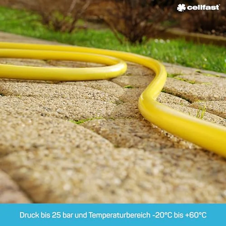 Cellfast Gartenschlauch PLUS 3-lagiger Wasserschlauch mit dauerhafter Verstärkung aus Garn höchster Qualität, beständig gg. UV-Strahlen und Algenablagerungen, 25 bar Berstdruck, 50m, 1/2 Zoll, 10-201 – Bild 5