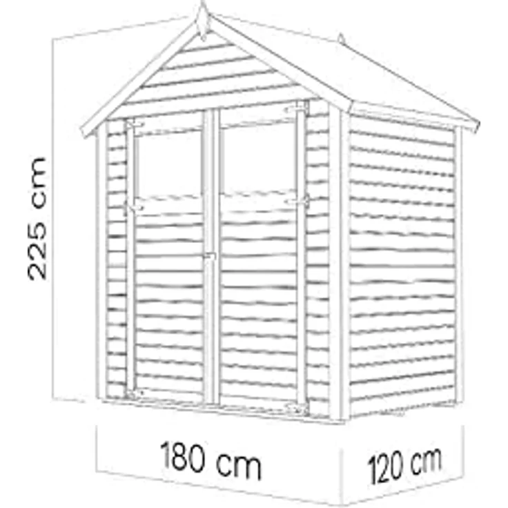 Alpholz Gerätehaus Alisha aus Fichten-Holz | Gartenhaus mit 14mm Wandstärke | Holzhaus inklusive Montagematerial | Geräteschuppen Größe: 202 x 131 cm | Satteldach – Bild 5