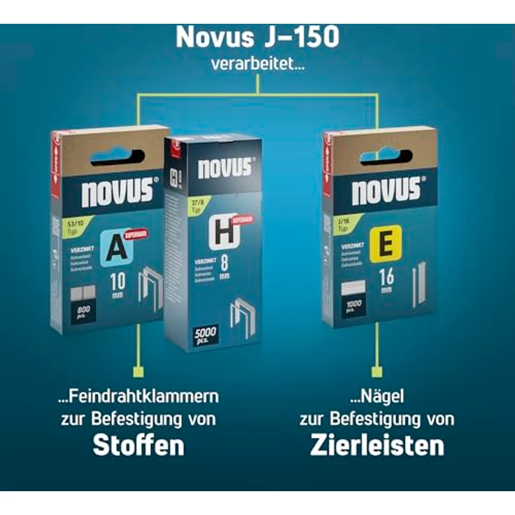 Novus Elektrotacker J-150, Profi Klammer- und Nagelpistole für Typ 37/53 Klammern, 6-14mm, ergonomisch, robust, 3m Kabel – Bild 10