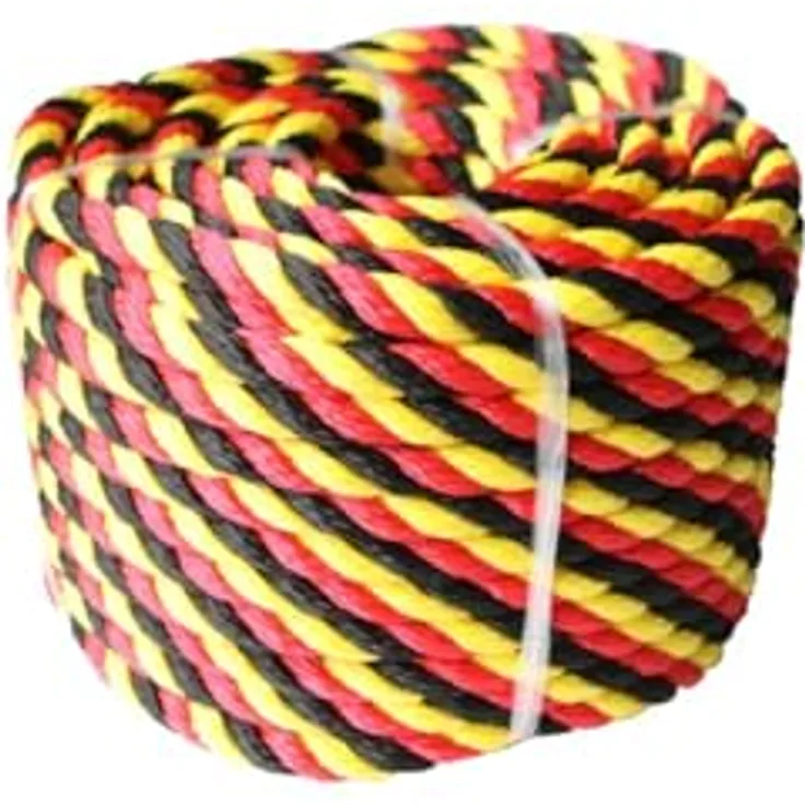TrendLine Seil 10 mm x 30 m, schwarz - rot gelb
