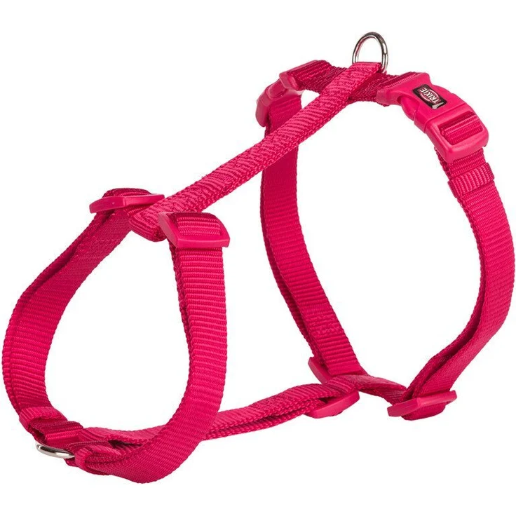 TRIXIE Hunde-Geschirr Premium H-Geschirr fuchsia, verstellbarer Bruststeg und tierschutzkonform – Bild 1