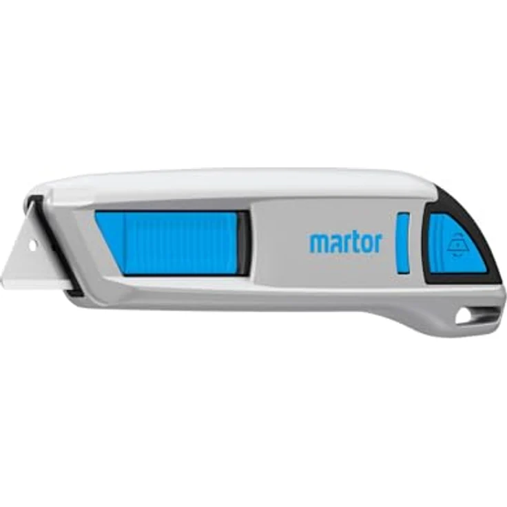 Martor Secunorm 500, Sicherheitsmesser mit Hakenklinge, ergonomischer Aluminiumgriff, automatischer Klingenrückzug – Bild 12