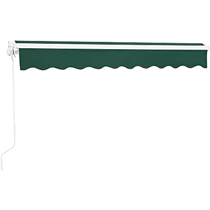 (en.casa) - Gelenkarmmarkise 300x250cm mit Handkurbel Dunkelgrün – Bild 7