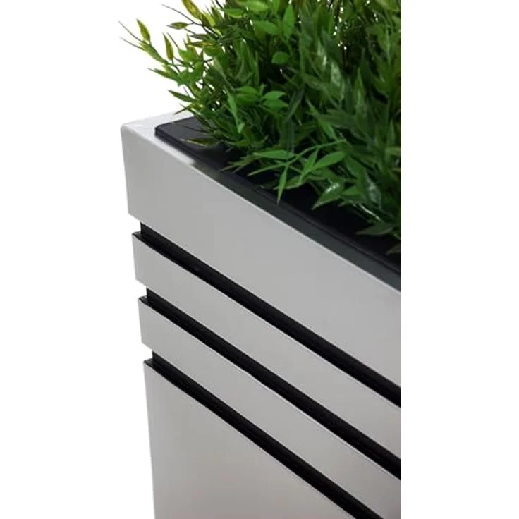 VIVANNO Zink Blumenkübel New Classic 80 cm Silber, pulverbeschichtet mit Bewässerungssystem – Bild 4