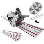 Practixx Tauchsäge PX-TS-55 1200W | Schnitttiefe 55mm | Ø160mm | Schrägstellung 0 bis 45° Schnitte + Kippschutz | Handkreissäge