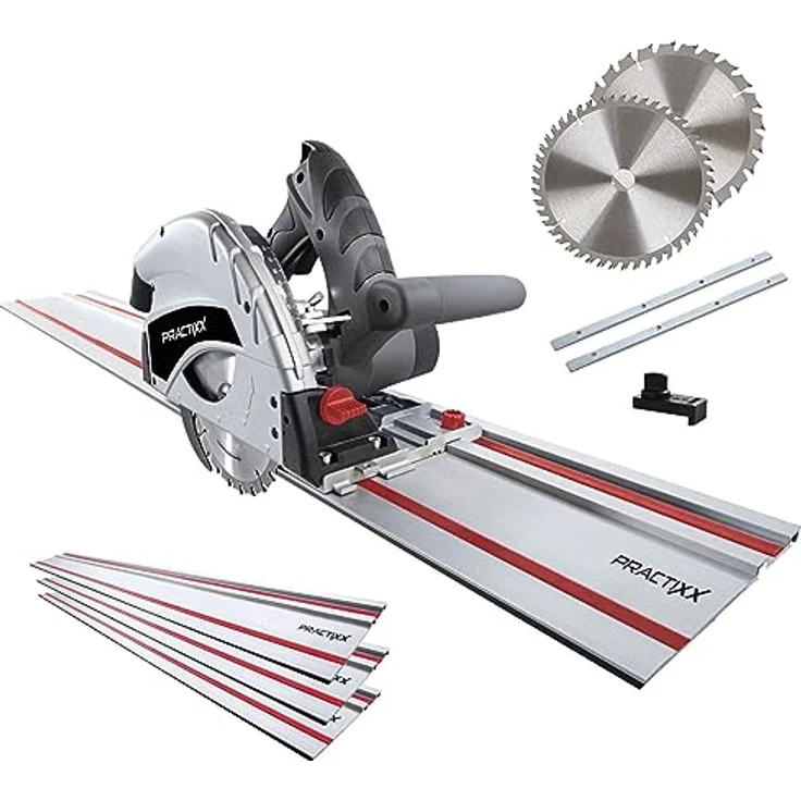 Practixx Tauchsäge PX-TS-55 1200W | Schnitttiefe 55mm | Ø160mm | Schrägstellung 0 bis 45° Schnitte + Kippschutz | Handkreissäge – Bild 1