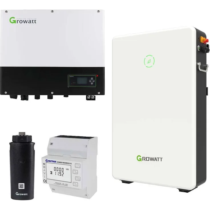 Growatt SPH4000TL, 4kW Hybridwechselrichter mit 13.0kWh Solarspeicher, IP65, 2 MPPT, 97% Wirkungsgrad