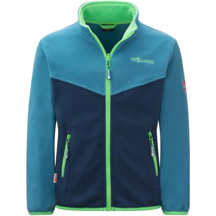 TROLLKIDS Fleecejacke Oppdal XT Atmungsaktiv, kuschelige Kinderjacke mit hoher Wärmeleistung, blau – Bild 2