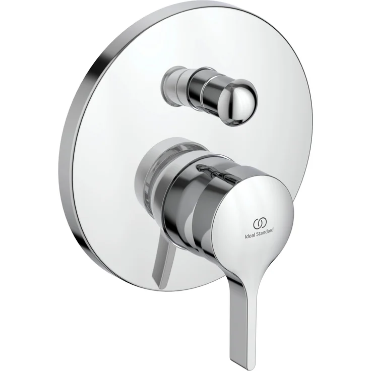 Ideal Standard Badearmatur Melange Unterputz Chrom, Duscharmatur mit automatischer Umschaltung, geometrisches Design und Heißwassertemperaturbegrenzung