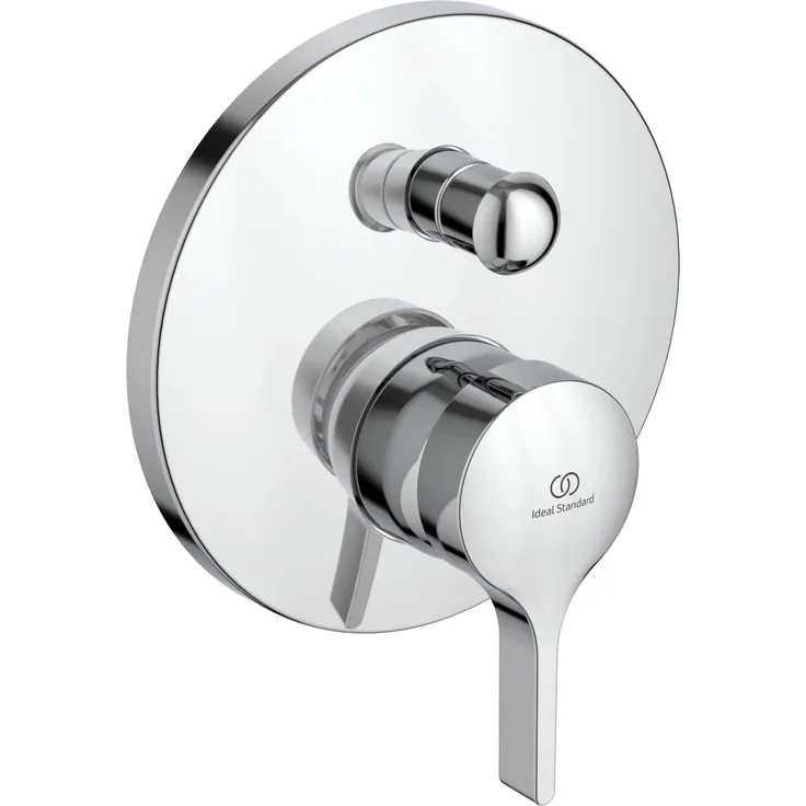 Ideal Standard Badearmatur Melange Unterputz Chrom, Duscharmatur mit automatischer Umschaltung, geometrisches Design und Heißwassertemperaturbegrenzung