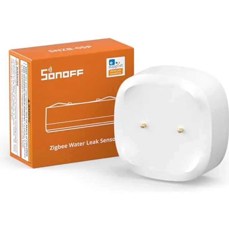 SONOFF SNZB-05P Zigbee Wassermelder, Smart Home Wassersensor mit Echtzeitwarnungen, 5 Jahre Batterielebensdauer, kompatibel mit Alexa und Google Assistant, erfordert Zigbee Hub