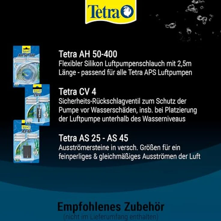 Tetra APS 300 Aquarium Luftpumpe - leise Membran-Pumpe für Aquarien von 120-300 L, schwarz – Bild 6