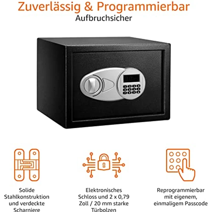 AmazonBasics Tresor, 14 l, Schwarz – Bild 3