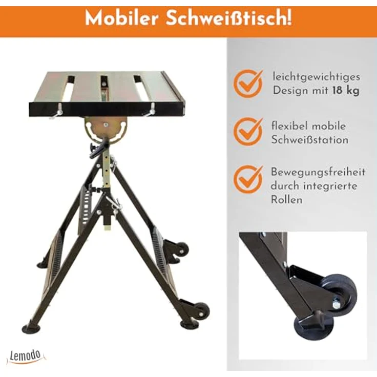 Schweißtisch klappbar, stufenlose Neigung, Werkbank, Arbeitstisch – Bild 5
