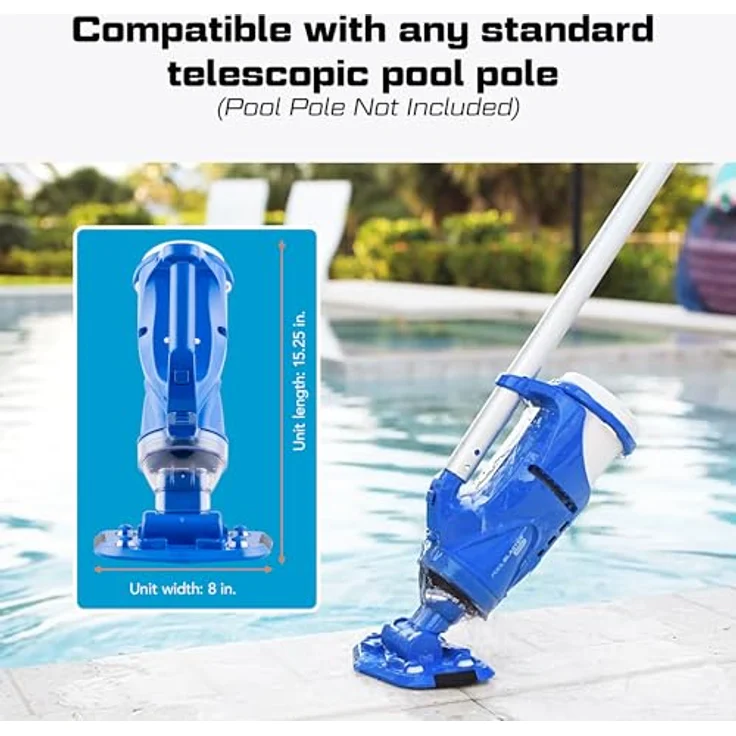 CF Pool Blaster Catfish Gen2, Kabelloser Akku-Poolsauger mit Lithium-Ionen-Antrieb, 45 Minuten Laufzeit, 18,4 cm Saugbreite – Bild 8