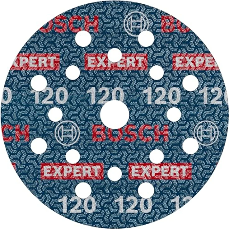 Bosch EXPERT O780 Folienschleifscheibe, 125 mm, für Hartholz, Körnung 120, mit Klettverschluss – Bild 1