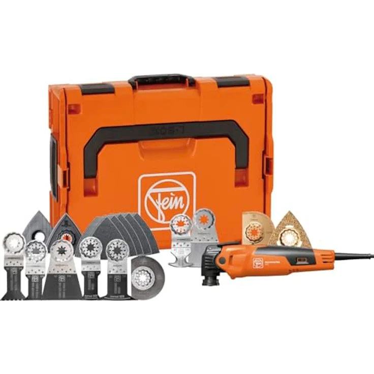 Fein Multimaster mm 500, Multifunktionswerkzeug Set mit 350W, Anti-Vibrationssystem, Starlock Plus Werkzeugaufnahme, QuickIN Schnellspannsystem, inkl. Sägeblätter und Schleifplatten – Bild 1