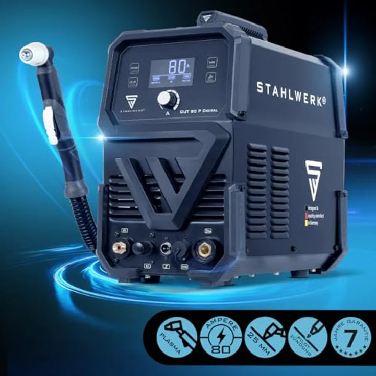 STAHLWERK CUT 80 P Digital Plasmaschneider, 80 Ampere mit 25 MM Schneidleistung und integriertem THC – Bild 9