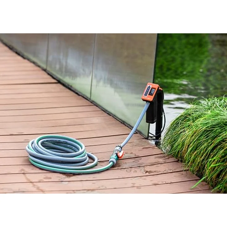 Yardforce Akku-Regenfasspumpe LX AWP1, 50-Watt-Motor mit 1,1 bar Druck, orange-schwarz, One Size – Bild 5